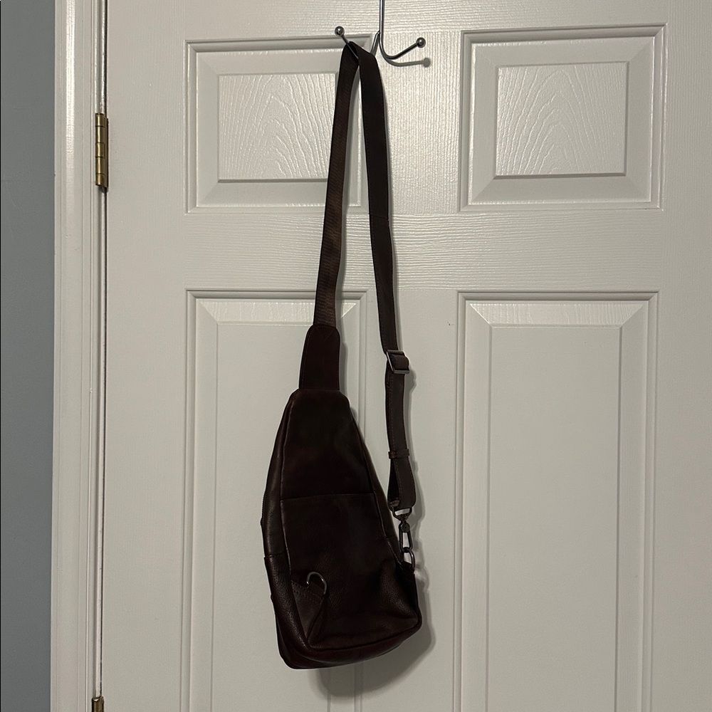 Brown Leather Sling Bag - Like New! - Picture 8 of 8